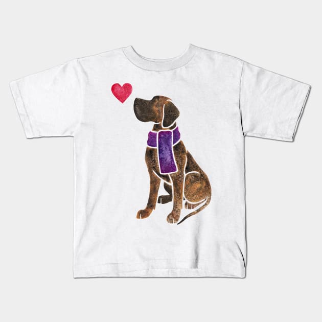 Watercolour Great Dane Kids T-Shirt by animalartbyjess